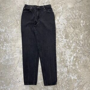 VTG Levis Jeans Womens 29 Black 551 Relaxed Fit Tapered Leg Mom‎ Dark Denim 90s